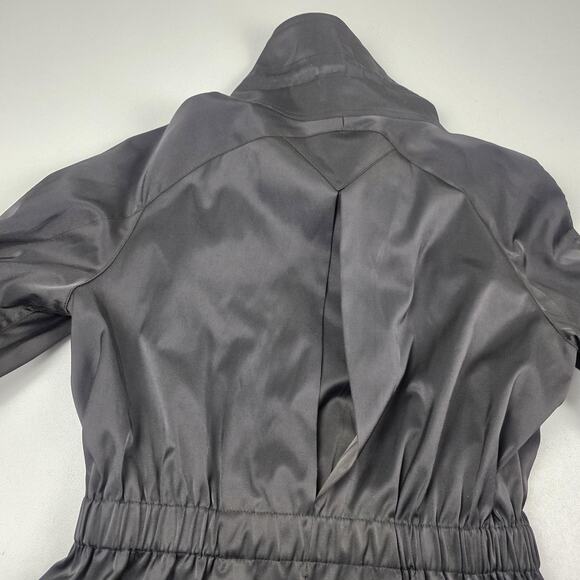 Cache Jacket Womens Medium Black Funnel Collar Drawstring Zip Pockets Snap Front - Picture 10 of 11